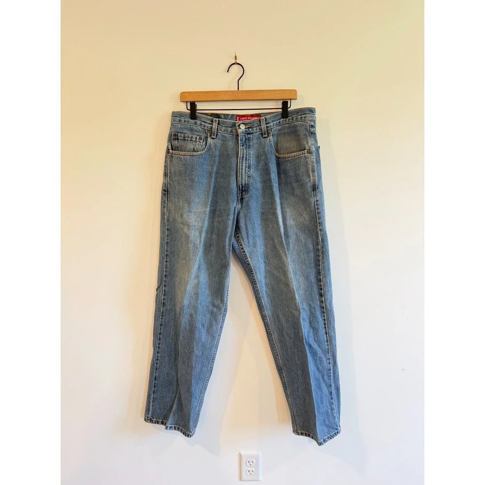 Vintage Levis 569 Jeans Mens 34x30 Blue Loose Straight Fit Denim